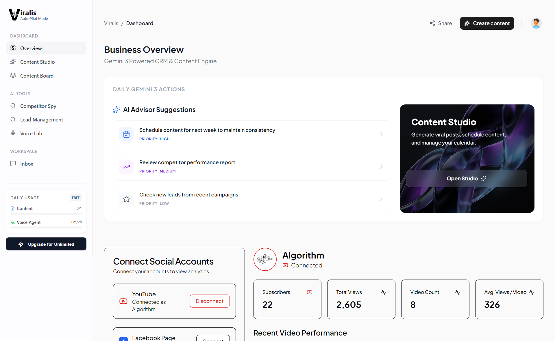 Viralis Dashboard